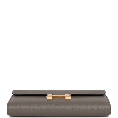 Hermes Constance Wallet To Go Gris Meyer Epsom Gold Hardware
