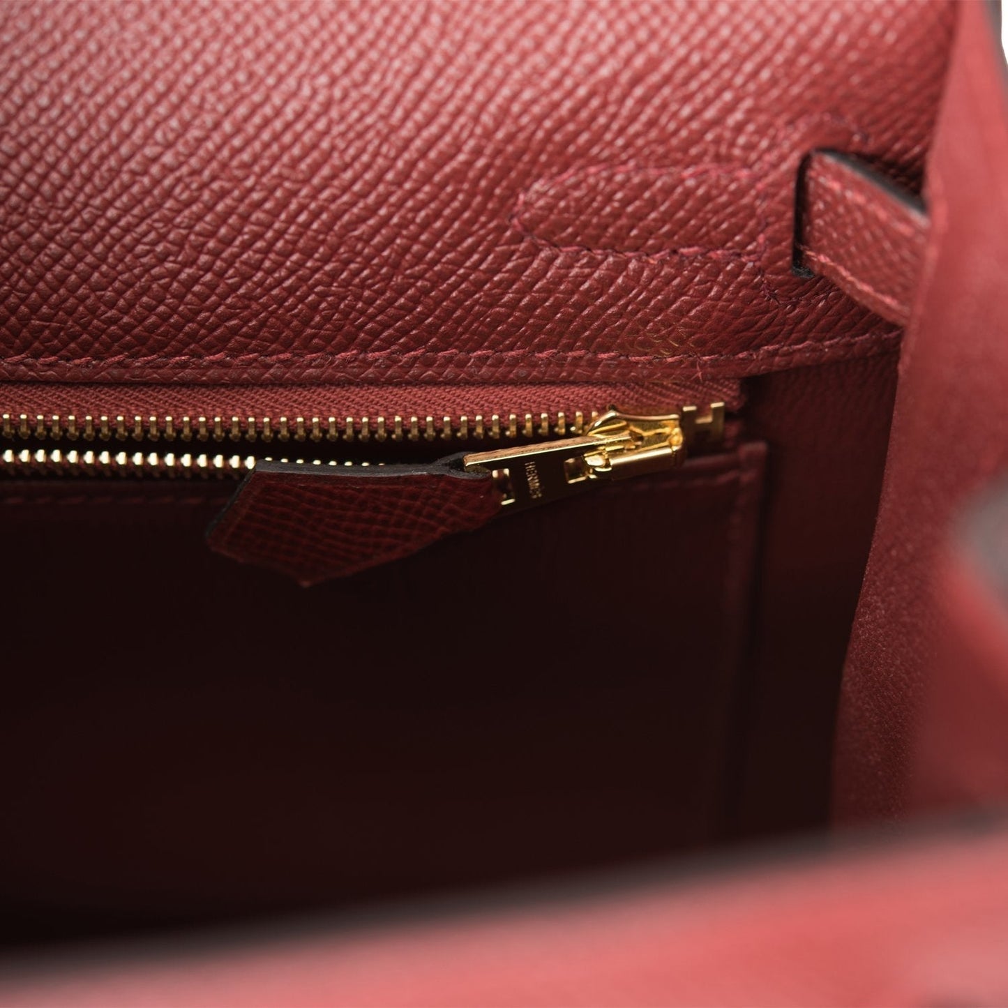 Hermes Kelly 25 Sellier Rouge H Epsom Gold Hardware