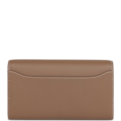 Hermes Constance Wallet To Go Etoupe Epsom Gold Hardware