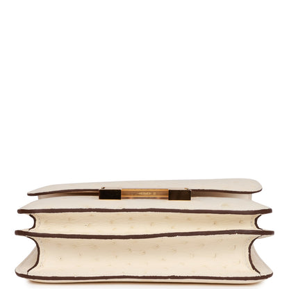 Hermes Constance 18 Nata Ostrich Gold Hardware
