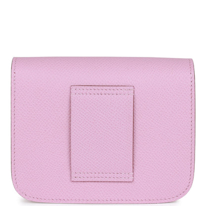 Hermes Constance Slim Wallet Mauve Sylvestre Epsom Palladium Hardware