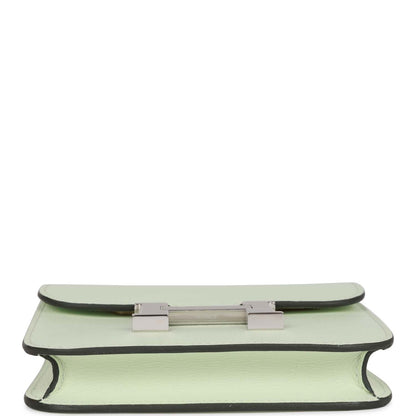 Hermes Constance Slim Wallet Vert Fizz Evercolor Palladium Hardware