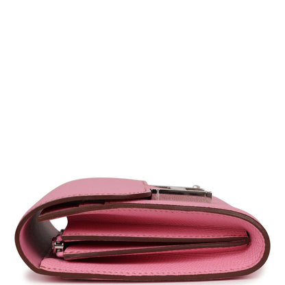 Hermes Constance Compact Wallet 5P Bubblegum Epsom Palladium Hardware