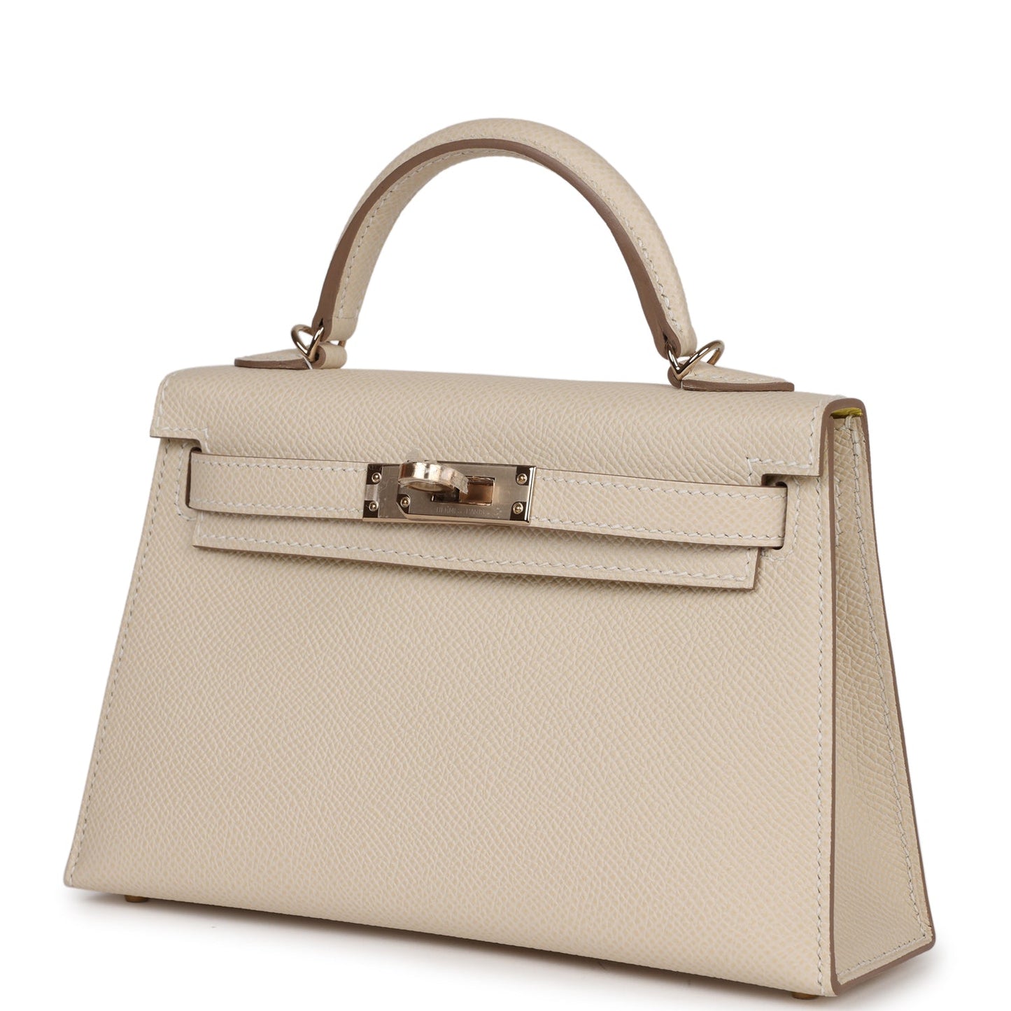 Hermes Kelly 20 Sellier Craie Verso Epsom Permabrass Hardware