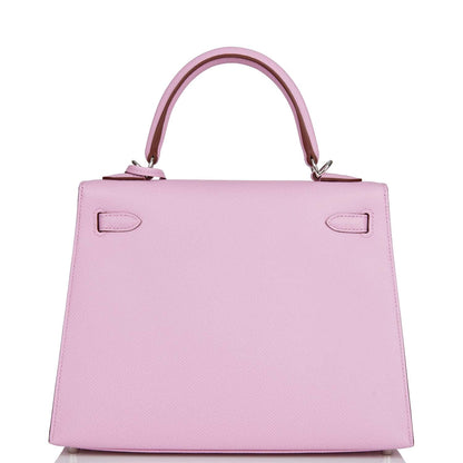 Hermes Kelly 25 Sellier Mauve Sylvestre Epsom Palladium Hardware