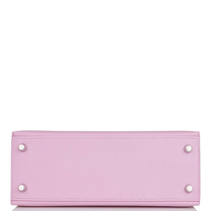 Hermes Kelly 25 Sellier Mauve Sylvestre Epsom Palladium Hardware