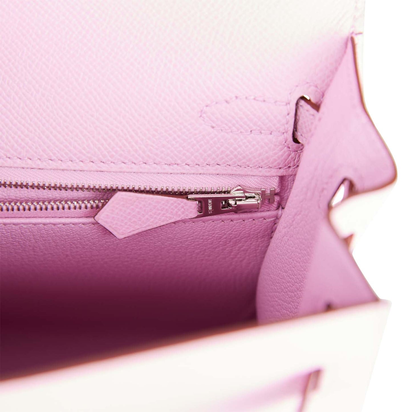 Hermes Kelly 25 Sellier Mauve Sylvestre Epsom Palladium Hardware