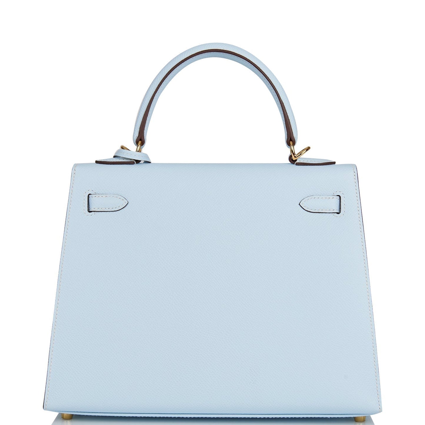 Hermes Kelly 25 Sellier Bleu Brume Epsom Gold Hardware