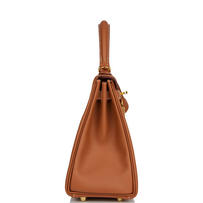 Hermes Kelly 25 Retourne Gold Swift Gold Hardware