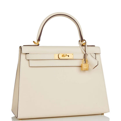 Hermes Special Order (HSS) Kelly 28 Sellier Nata Verso Epsom Brushed Gold Hardware