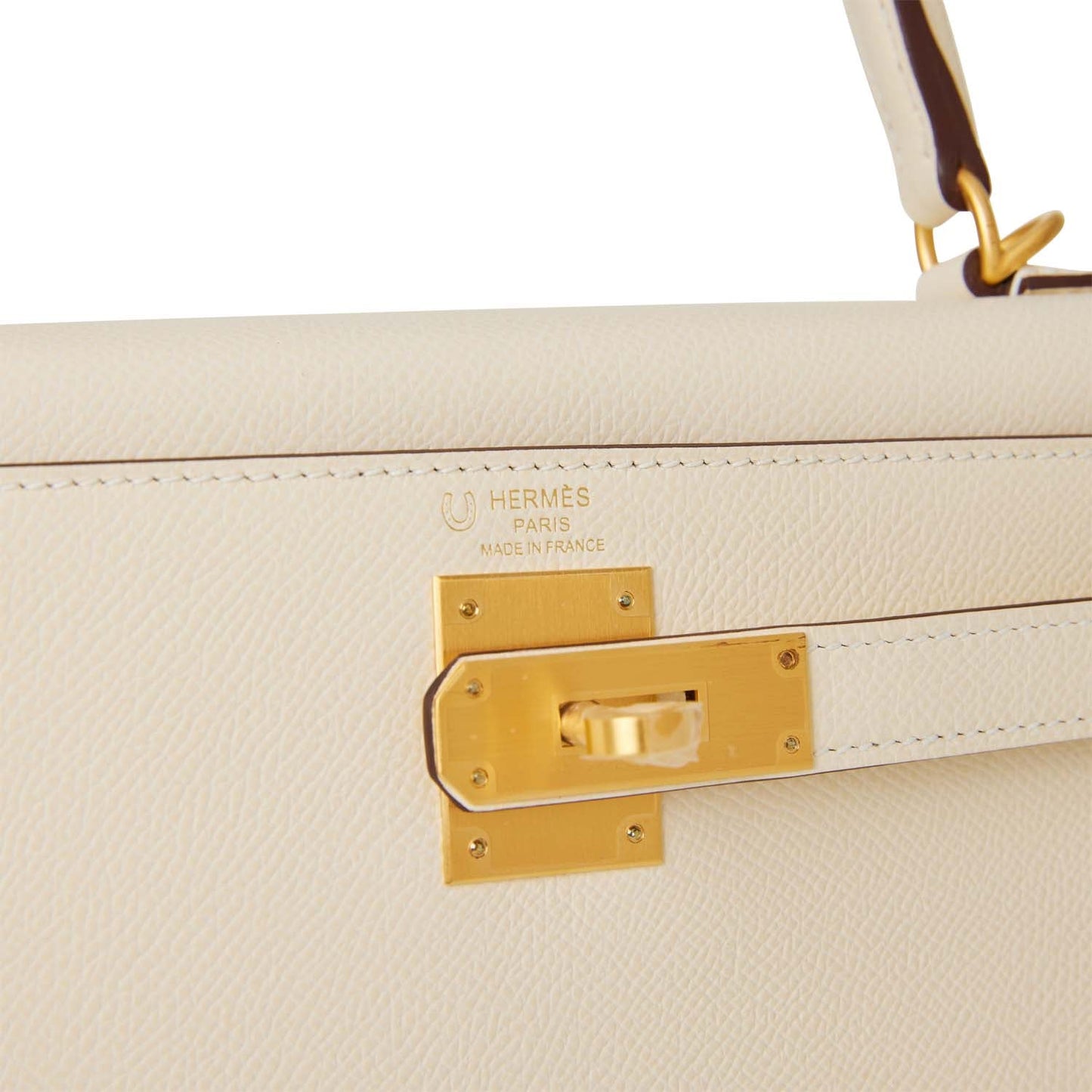 Hermes Special Order (HSS) Kelly 28 Sellier Nata Verso Epsom Brushed Gold Hardware