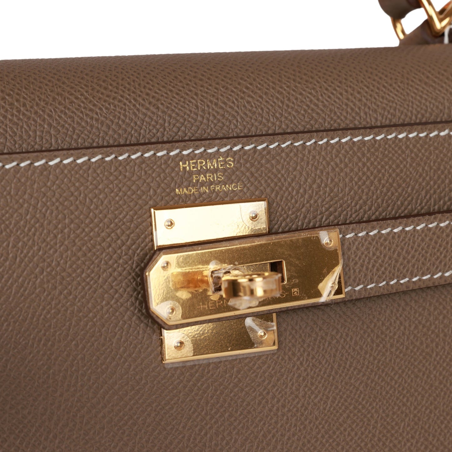 Hermes Kelly 28 Sellier Etoupe Epsom Gold Hardware