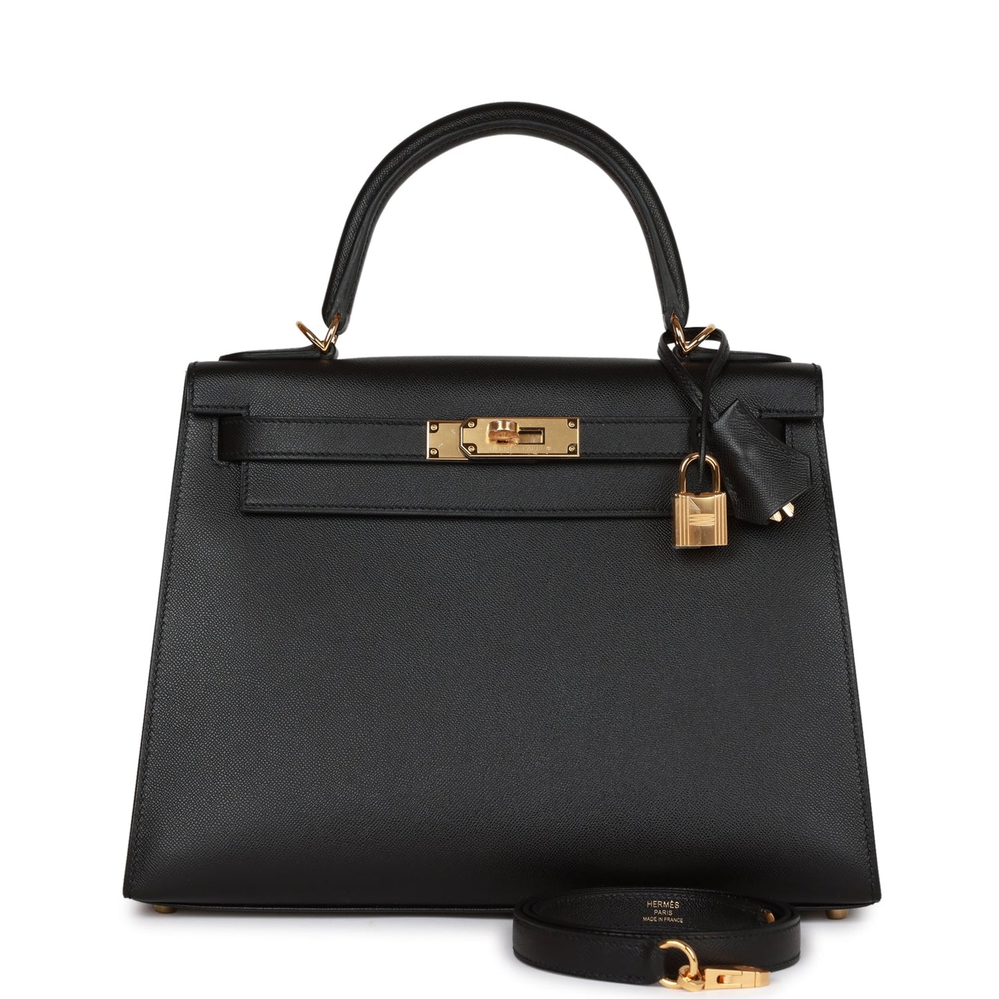 Hermes Kelly 28 Sellier Black Madame Gold Hardware