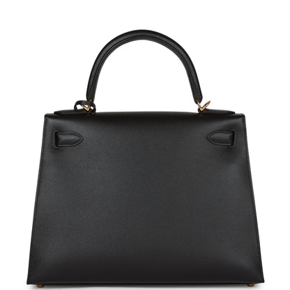 Hermes Kelly 28 Sellier Black Madame Gold Hardware