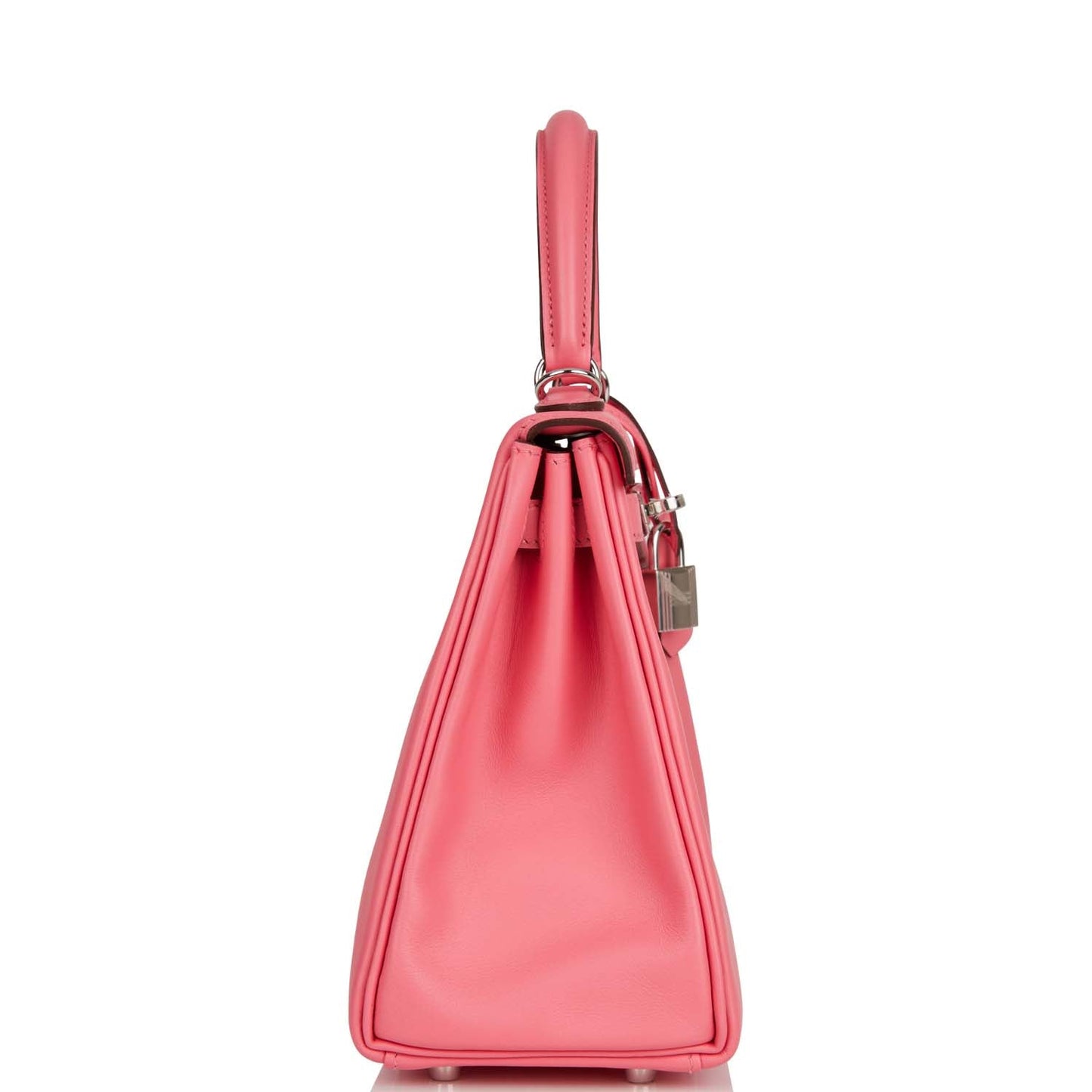 Hermes Kelly 25 Retourne Rose Azalee Swift Palladium Hardware