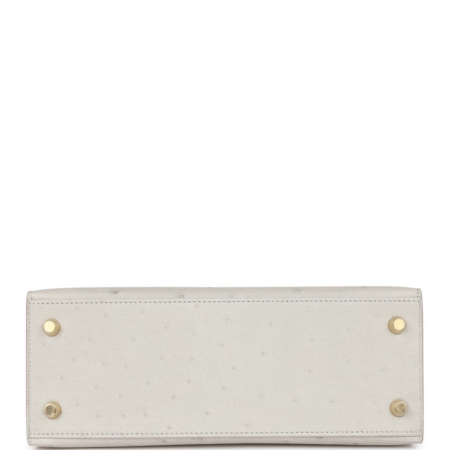 Hermes Kelly 25 Sellier Gris Perle Ostrich Gold Hardware