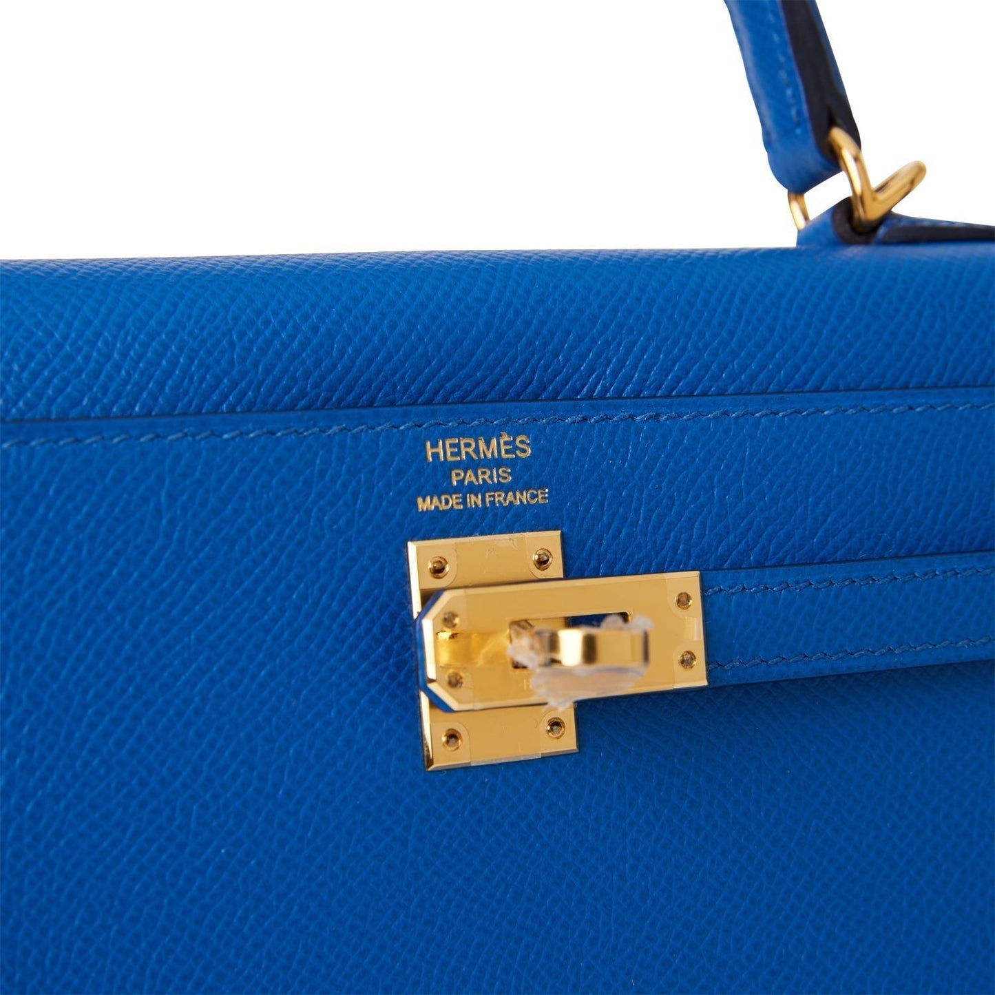 Hermes Kelly 25 Sellier Bleu France Epsom Gold Hardware