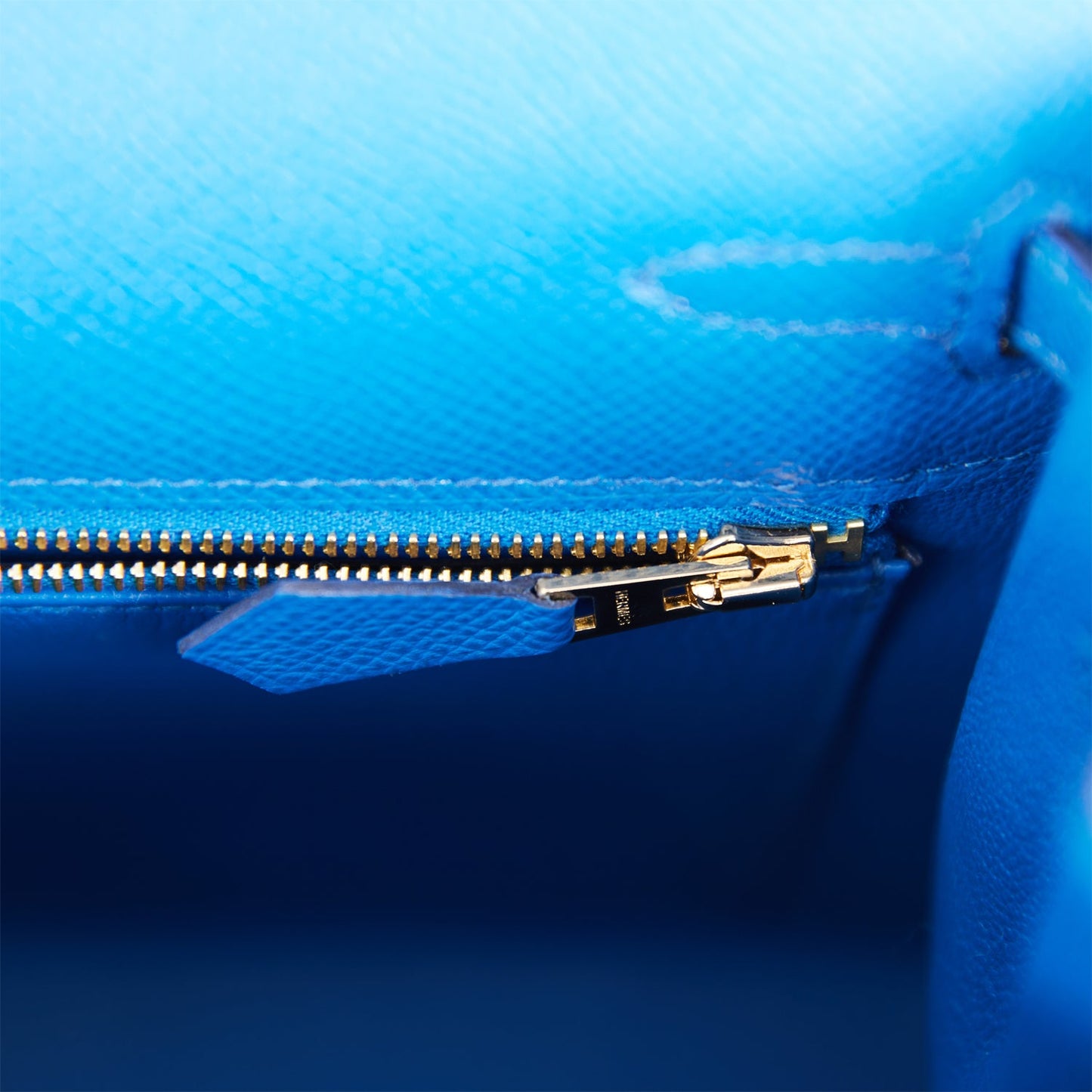 Hermes Kelly 25 Sellier Bleu France Epsom Gold Hardware