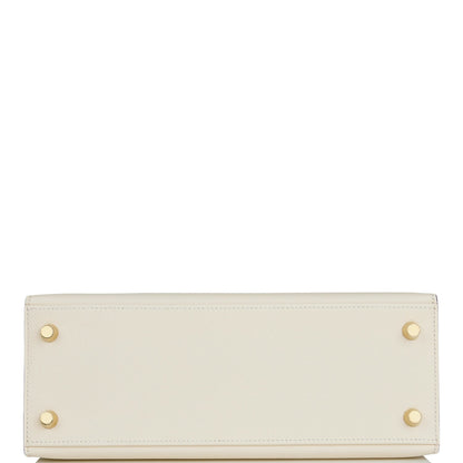 Hermes Kelly 25 Sellier Nata Epsom Gold Hardware