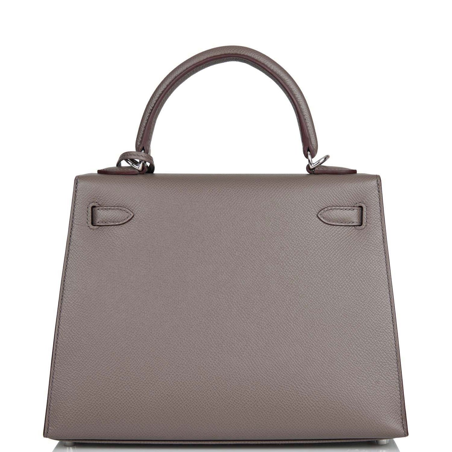 Hermes Kelly 25 Sellier Etain Epsom Palladium Hardware