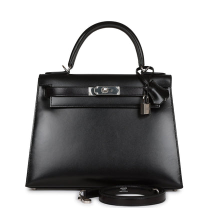Hermes Kelly 28 Sellier Black Box Palladium Hardware