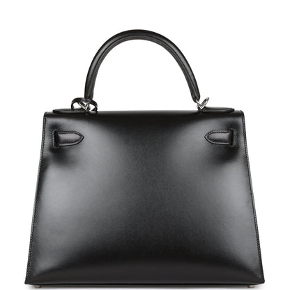 Hermes Kelly 28 Sellier Black Box Palladium Hardware