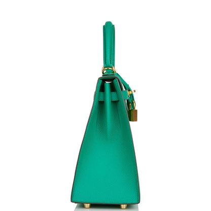 Hermes Kelly 25 Sellier Vert Jade Epsom Gold Hardware