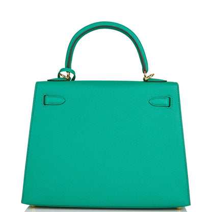 Hermes Kelly 25 Sellier Vert Jade Epsom Gold Hardware