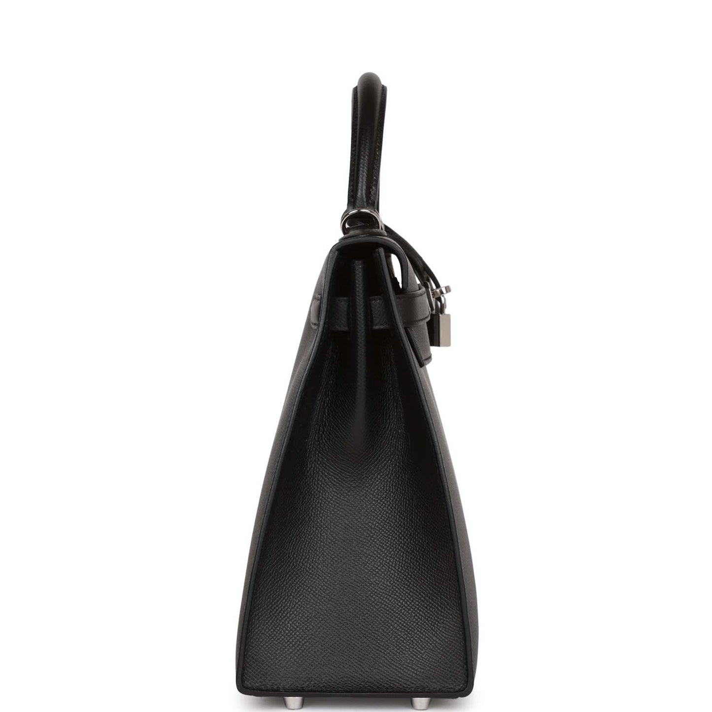 Hermes Kelly 32 Sellier Black Epsom Palladium Hardware