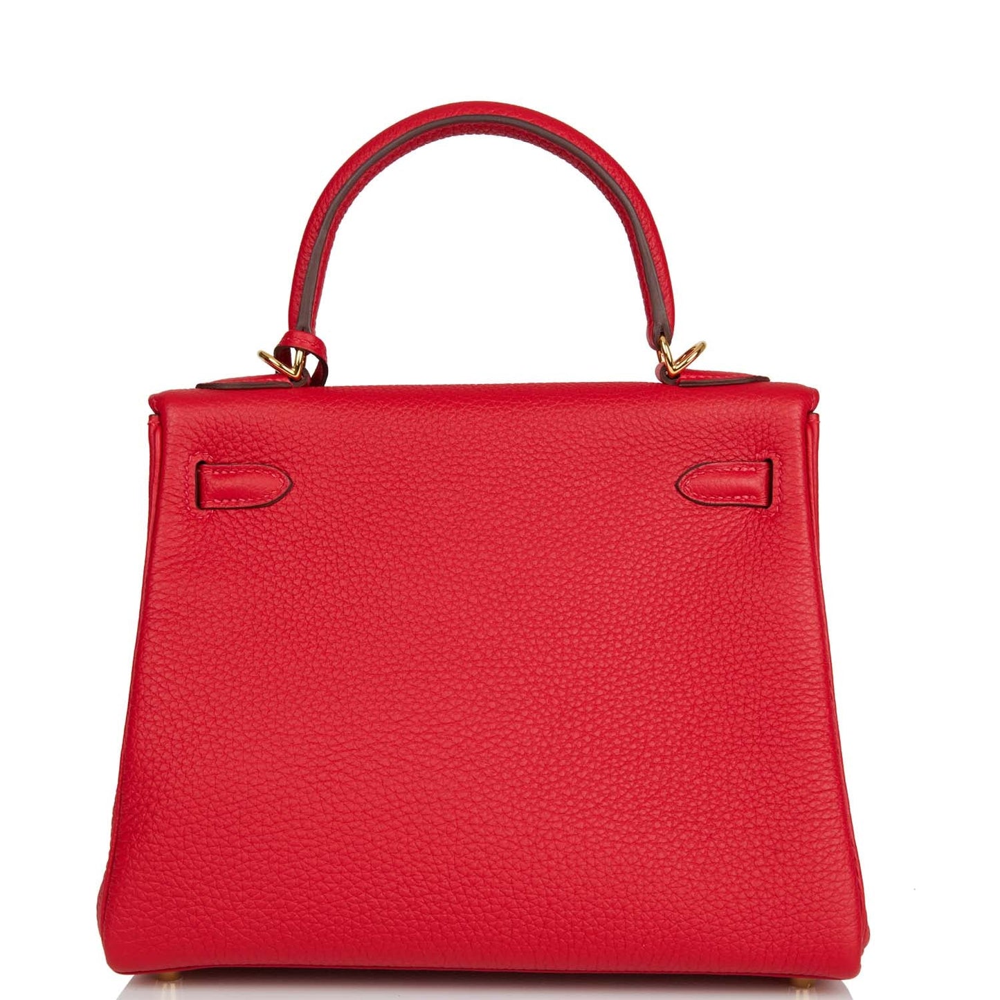 Hermes Kelly 25 Retourne Rouge Casaque Togo Gold Hardware