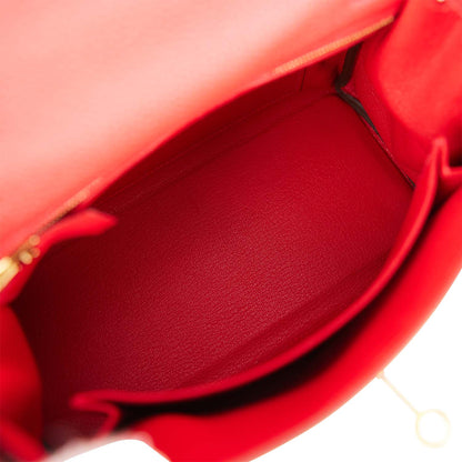 Hermes Kelly 25 Retourne Rouge Casaque Togo Gold Hardware