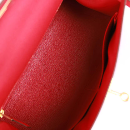 Hermes Kelly 28 Sellier Rose Extreme Epsom Gold Hardware