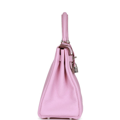 Hermes Kelly 28 Retourne Mauve Sylvestre Clemence Palladium Hardware
