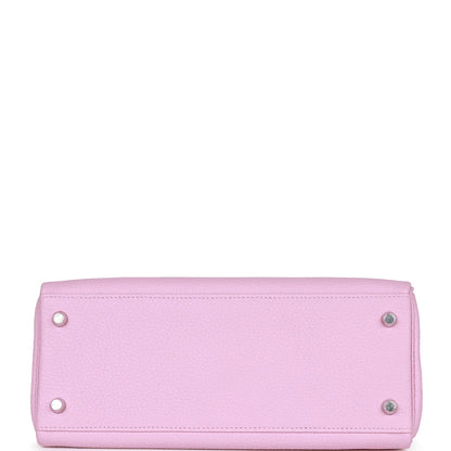 Hermes Kelly 28 Retourne Mauve Sylvestre Clemence Palladium Hardware
