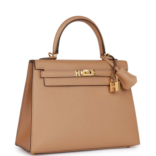 Hermes Kelly 25 Sellier Chai Epsom Gold Hardware