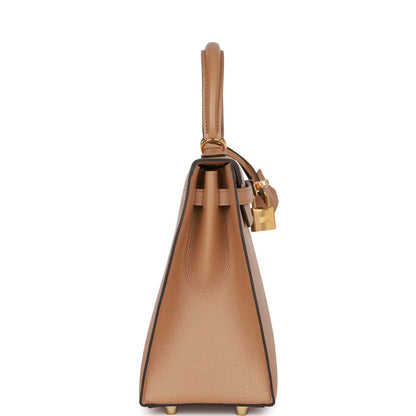 Hermes Kelly 25 Sellier Chai Epsom Gold Hardware