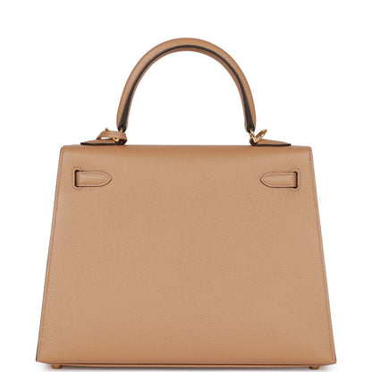 Hermes Kelly 25 Sellier Chai Epsom Gold Hardware