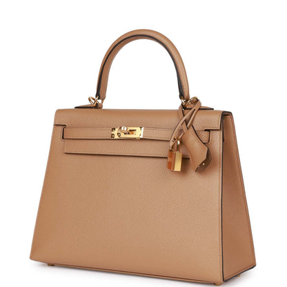 Hermes Kelly 25 Sellier Chai Epsom Gold Hardware