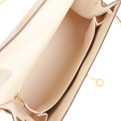 Hermes Kelly 25 ellier Nata Epsom Gold Hardware