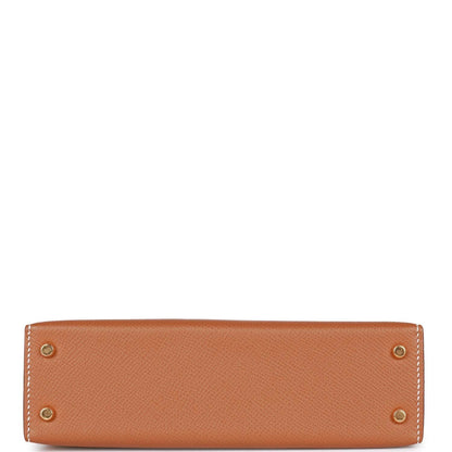 Hermes Kelly 20 Sellier Gold Epsom Gold Hardware