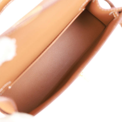 Hermes Kelly 20 Sellier Gold Epsom Gold Hardware