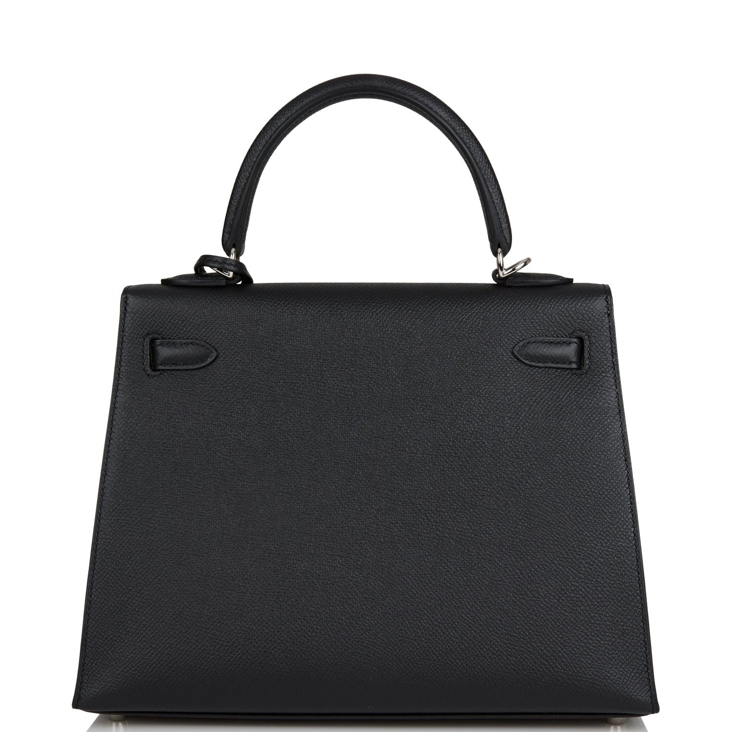 Hermes Kelly 25 Sellier Black Epsom Palladium Hardware