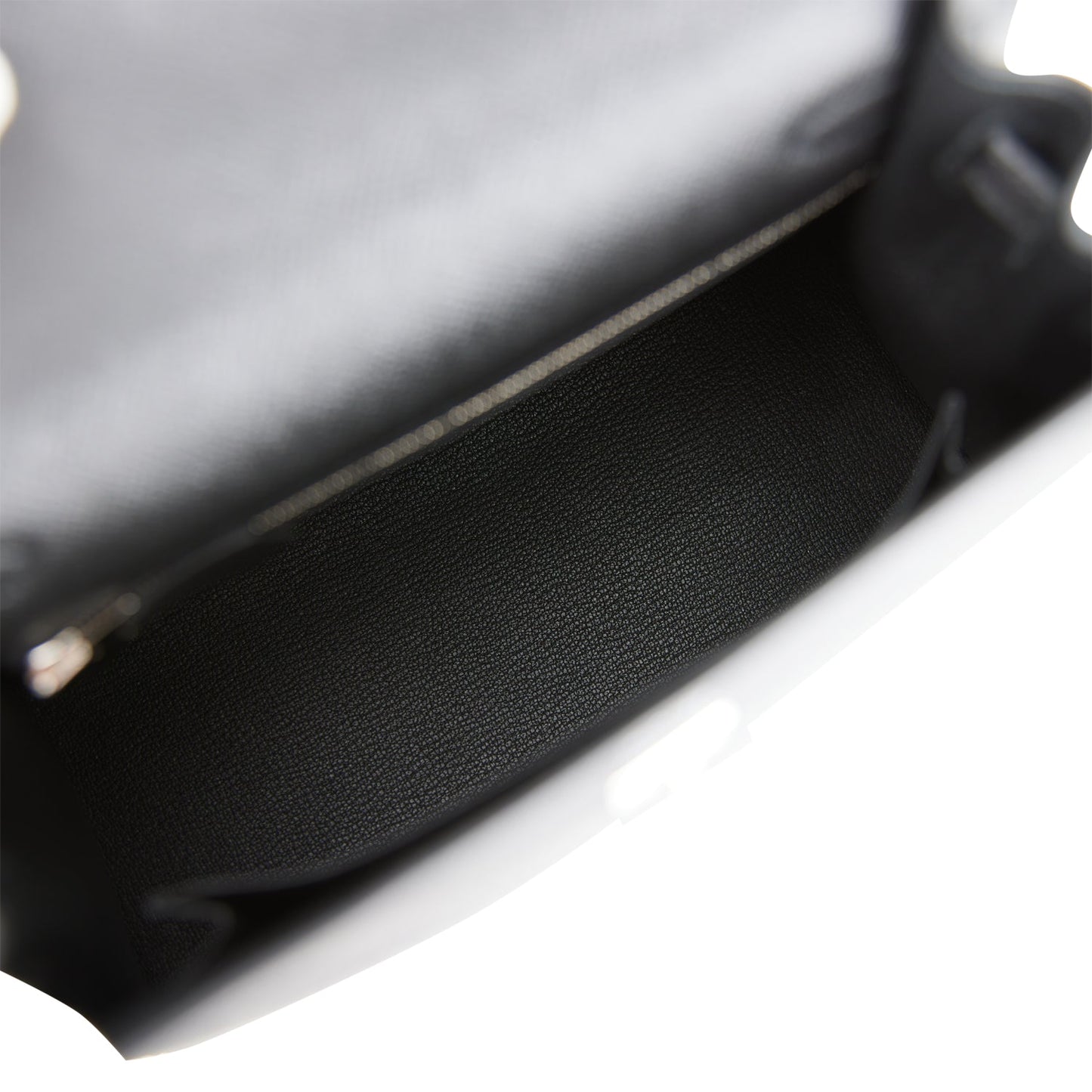 Hermes Kelly 25 Sellier Black Epsom Palladium Hardware