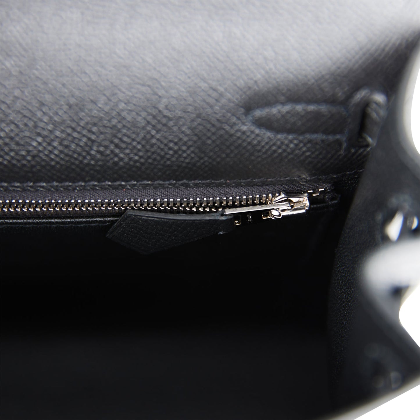 Hermes Kelly 25 Sellier Black Epsom Palladium Hardware