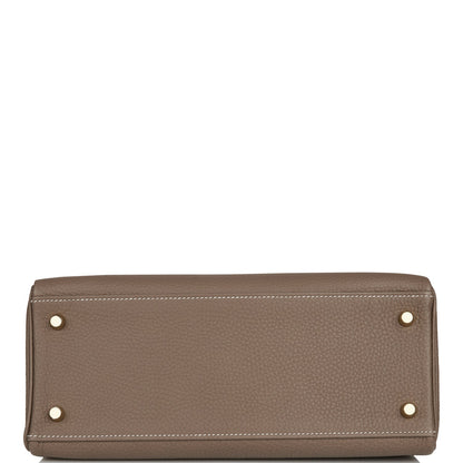 Hermes Kelly 28 Retourne Etoupe Clemence Gold Hardware