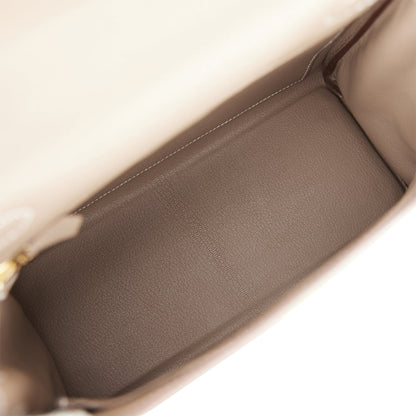Hermes Kelly 28 Retourne Etoupe Clemence Gold Hardware