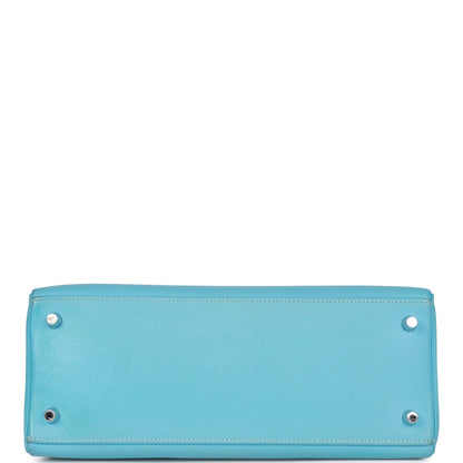 Hermes Kelly 28 Retourne Celeste Candy Epsom Palladium Hardware