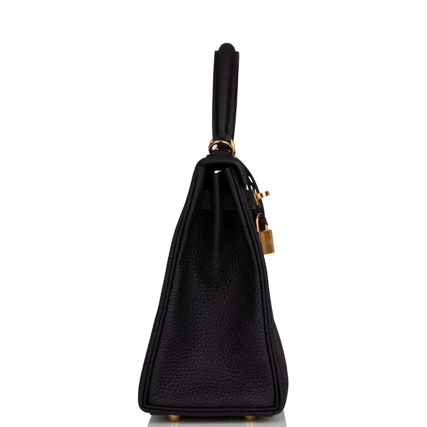 Hermes Kelly 25 Retourne Black Togo Gold Hardware