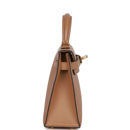 Hermes Kelly 20 Sellier Chai Epsom Gold Hardware