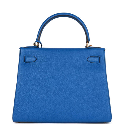 Hermes Kelly 28 Retourne Bleu France Togo Gold Hardware